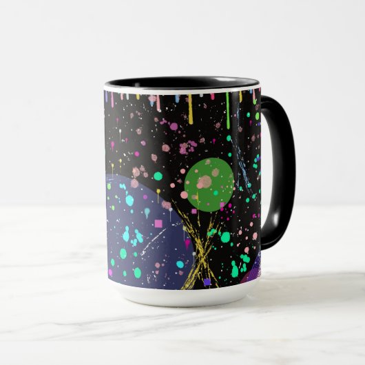 Celestial Celebrations: Maximalist Abstract Art  Tasse (VorderseiteRechts)