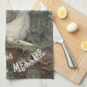 Celestial Celtic Hare with Trees and Nature Geschirrtuch (Viertel Falte)