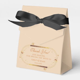 Celestial Champagne Gold Sun Moon Stars Hochzeit Geschenkschachtel