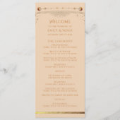 Celestial Champagne Gold Sun Moon Stars Hochzeit Programm (Vorderseite)