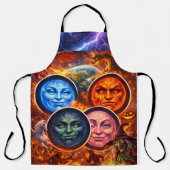 Celestial chaos fantasy ritual Gothic elemental ap Schürze (Vorderseite)