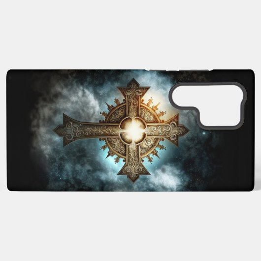 Celestial Christlich Cross Samsung Galaxy Fall Samsung Galaxy Hülle (Rückseite (Horizontal))