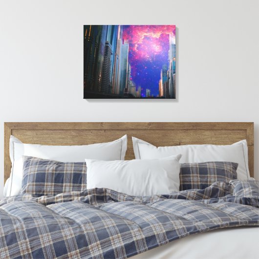 "Celestial City Sky" Leinwand Art Print (Insitu (Schlafzimmer))