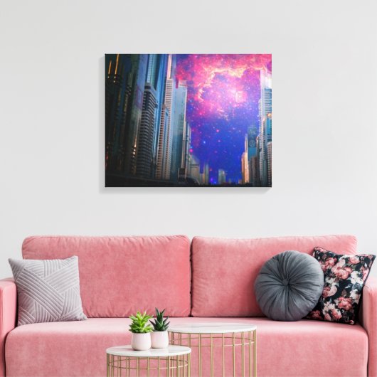 "Celestial City Sky" Leinwand Art Print (Insitu (Wohnzimmer))