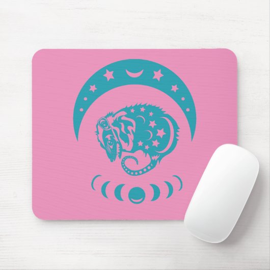 Celestial Cjüngsten Moon Possum Whimsical Nature Mousepad (Mit Mouse)