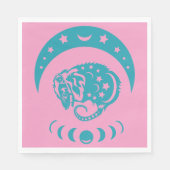 Celestial Cjüngsten Moon Possum Whimsical Nature Serviette (Vorderseite)