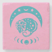 Celestial Cjüngsten Moon Possum Whimsical Nature Steinuntersetzer (Vorderseite)