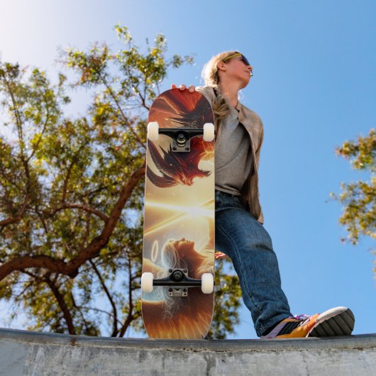 Celestial Clash: Red & Gold Skateboard (Außenbereich 1)