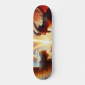Celestial Clash: Red & Gold Skateboard (Vorne)