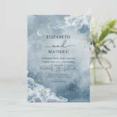 Celestial Cloud Dream Wedding Einladung (Stehend Vorderseite)