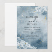 Celestial Cloud Dream Wedding Einladung (Vorne/Hinten)