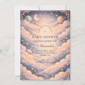 Celestial Clouds Stars Baby Shower Einladung (Vorderseite)