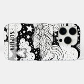 Celestial Clouds Stars Doodle Personalisiert Case-Mate iPhone Hülle (Rückseite (Horizontal))