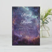 Celestial Cloudscape Hochzeitseinladung Einladung (Stehend Vorderseite)