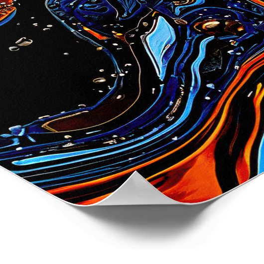 "Celestial Cognition" – A Surreal Portrait Poster (Ecke)