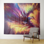 Celestial Colorful Phoenix Tapestry Wandteppich (Beispiel (Horizontal))