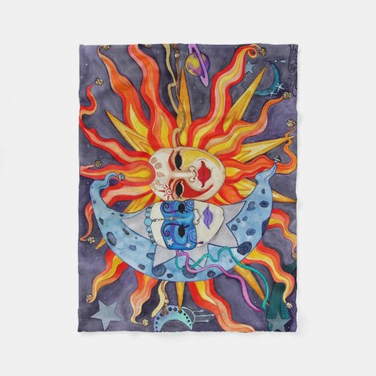 Celestial Comedy und Tragedy Fleecedecke (Vorderseite)