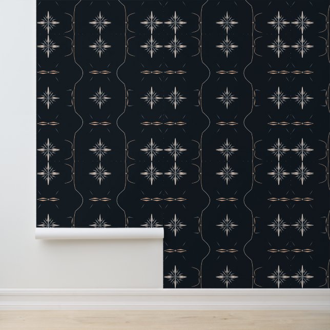 Celestial Compass: Elegante Art Deco Tapete (Anwendung)