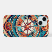 Celestial Compass iPhone 15 Hülle (Rückseite (Horizontal))