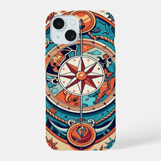 Celestial Compass iPhone 15 Hülle (Rückseite)