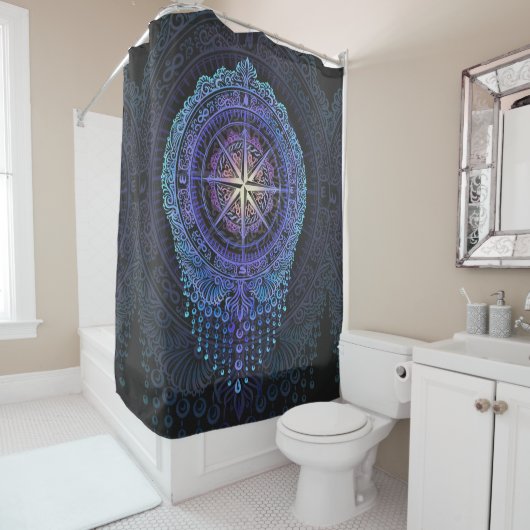 Celestial Compass Mandala Duschvorhang (Beispiel)