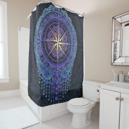 Celestial Compass Mandala Duschvorhang (Beispiel)