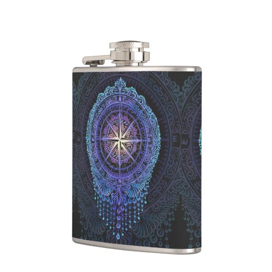 Celestial Compass Mandala Flachmann (Links)