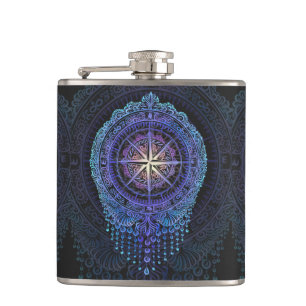 Celestial Compass Mandala Flachmann