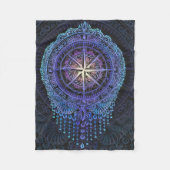 Celestial Compass Mandala Fleecedecke (Vorderseite)