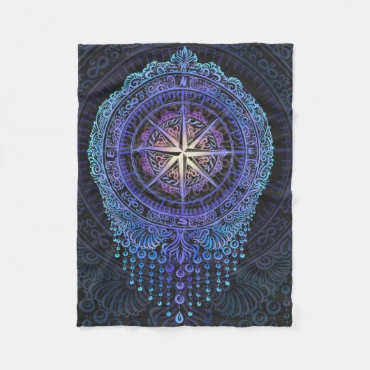 Celestial Compass Mandala Fleecedecke (Vorderseite)