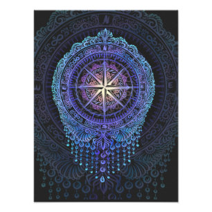 Celestial Compass Mandala Fotodruck