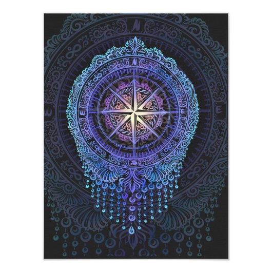 Celestial Compass Mandala Fotodruck (Vorne)
