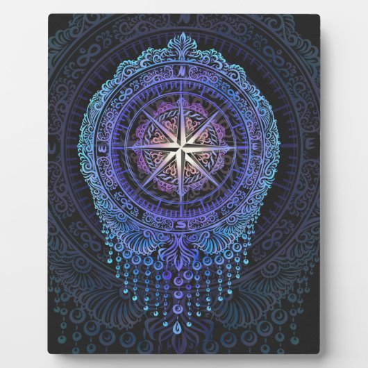 Celestial Compass Mandala Fotoplatte (Vorderseite)