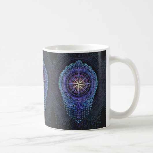 Celestial Compass Mandala Kaffeetasse (Rechts)