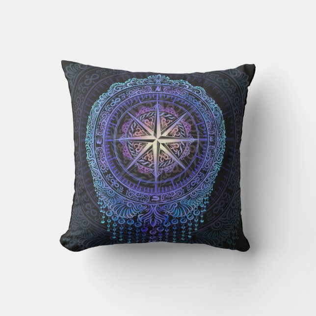 Celestial Compass Mandala Kissen (Vorderseite)