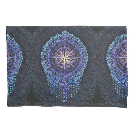 Celestial Compass Mandala Kissenbezug (Vorderseite)