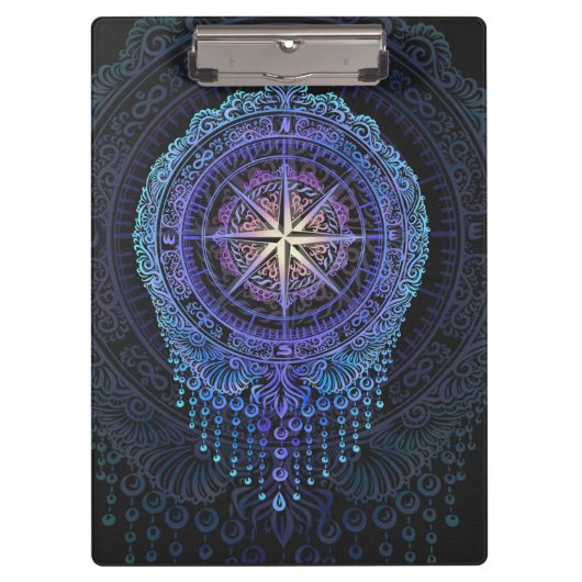 Celestial Compass Mandala Klemmbrett (Vorderseite)