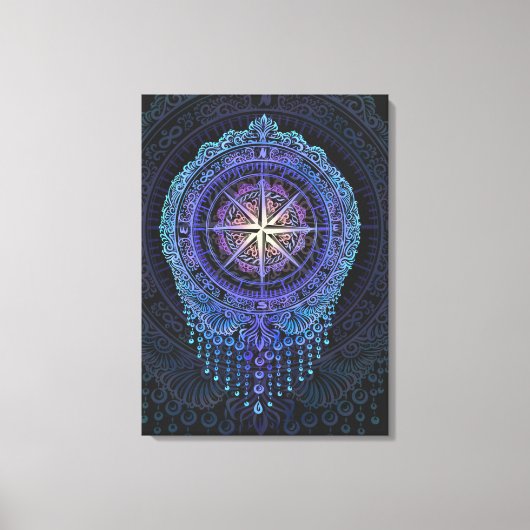 Celestial Compass Mandala Leinwanddruck (Vorderseite)