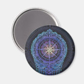 Celestial Compass Mandala Magnet (Vorderseite/Rückseite)