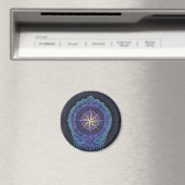 Celestial Compass Mandala Magnet (In Situ (Geschirrspüler))
