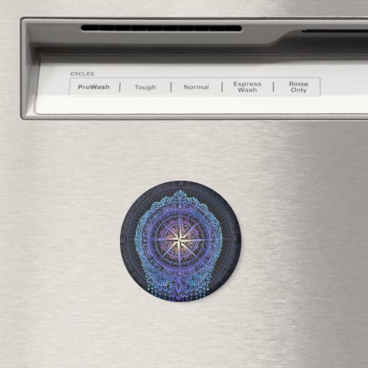 Celestial Compass Mandala Magnet (In Situ (Geschirrspüler))