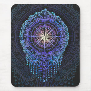 Celestial Compass Mandala Mousepad