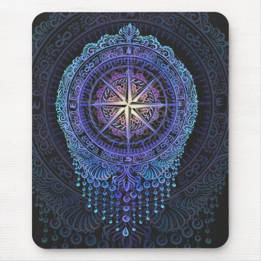 Celestial Compass Mandala Mousepad (Vorne)