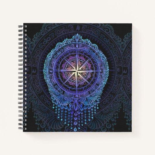 Celestial Compass Mandala Notizblock (Vorderseite)