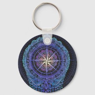 Celestial Compass Mandala Schlüsselanhänger