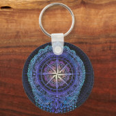 Celestial Compass Mandala Schlüsselanhänger (Vorderseite)