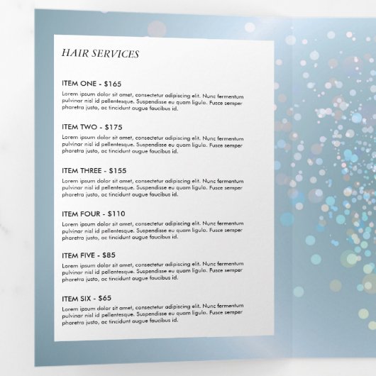 Celestial Confetti Glow Blue Beauty Broschüre (Innen Erste Seite)