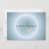 Celestial Confetti Glow Blue Geschenkgutschein (Vorderseite)