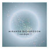 Celestial Confetti Glow Blue Poster (Vorderseite)