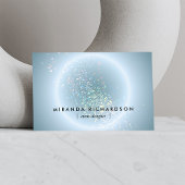 Celestial Confetti Glow Blue Visitenkarte